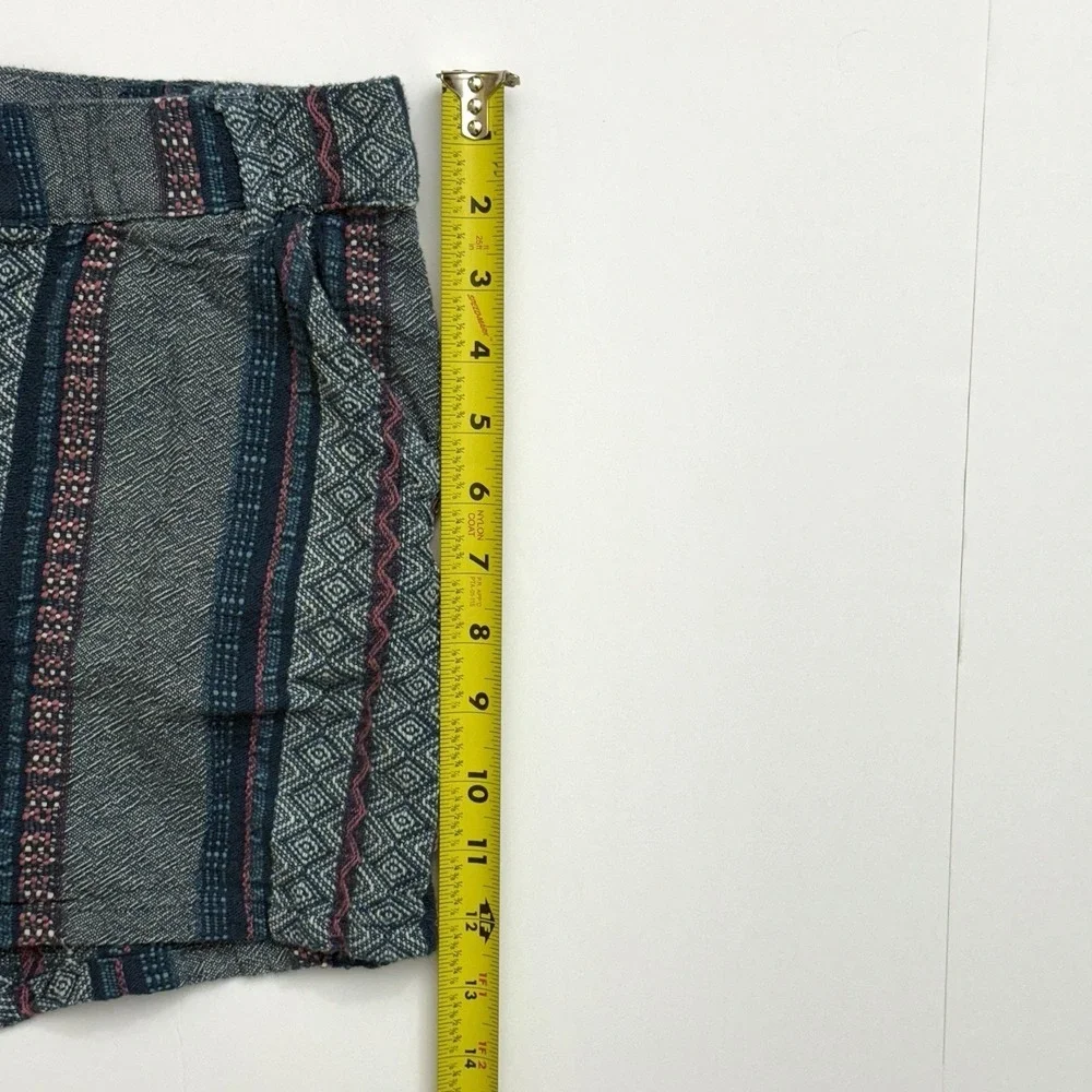Natural Reflections Women's Boho Cotton Shorts Size Large Tribal Pattern‎